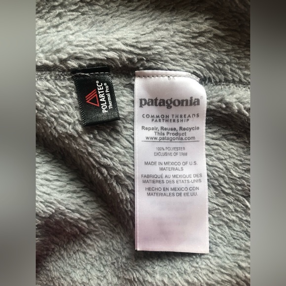 Patagonia Women's Re-Tool Gray Pockets Snap T Pullover Jacket Size XL - Picture 12 of 13